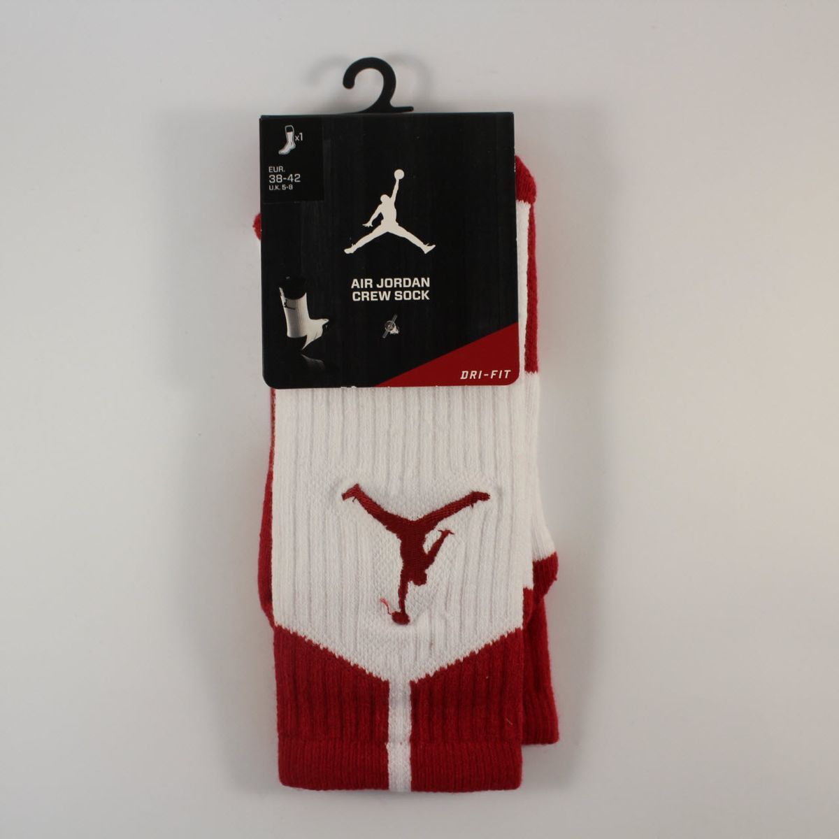 Шкарпетки баскетбольні Jordan Dri-Fit Crew Basketball Socks White Red 530977-110, XL (46-50), В наявності, доставка 1-2 дні