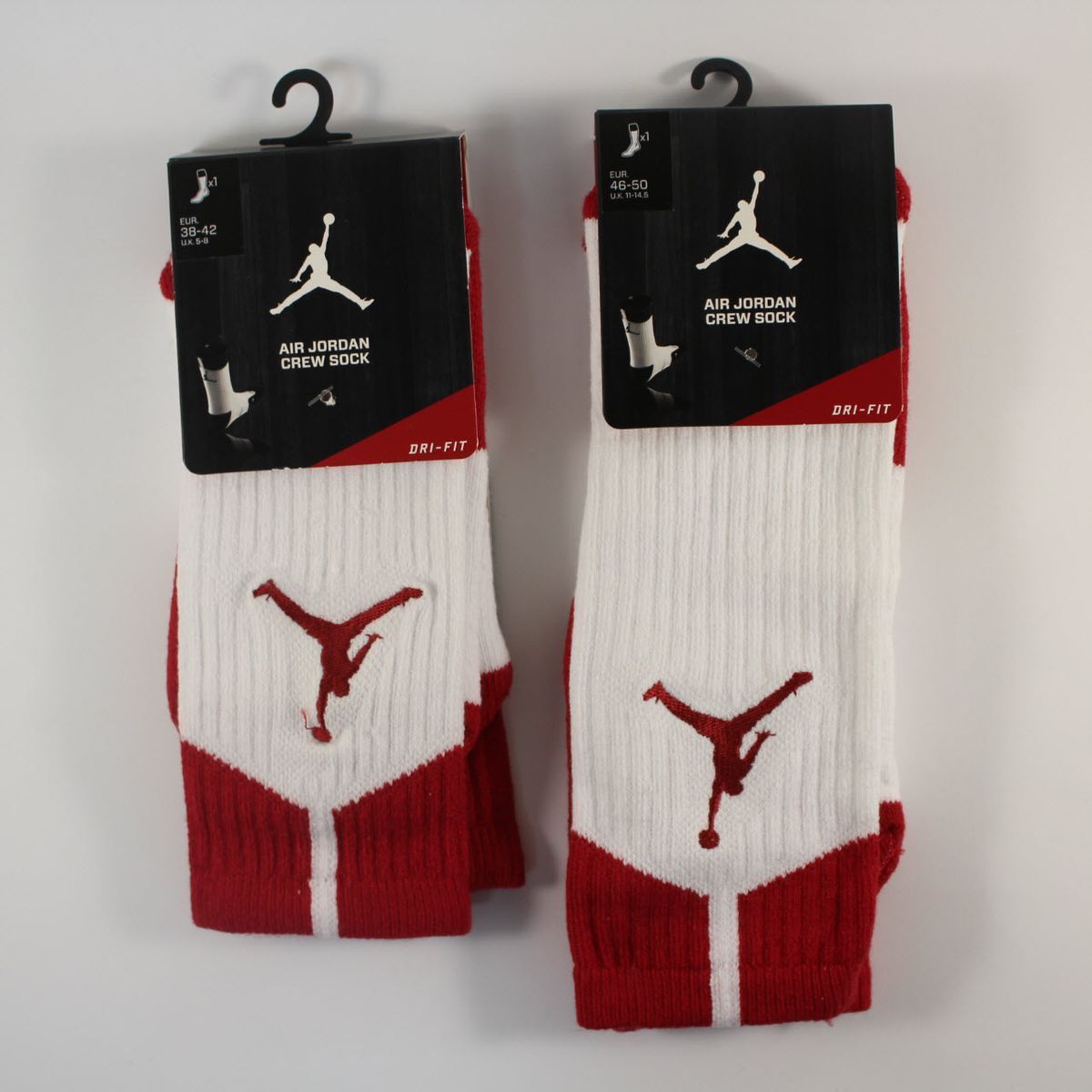 Шкарпетки баскетбольні Jordan Dri-Fit Crew Basketball Socks White Red 530977-110, XL (46-50), В наявності, доставка 1-2 дні