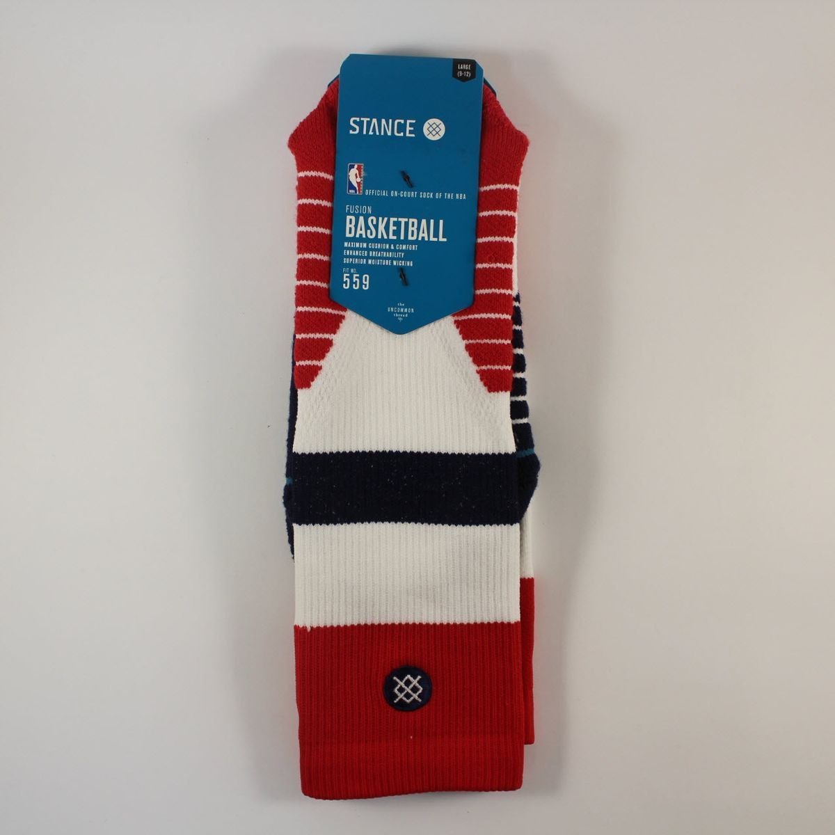 Шкарпетки баскетбольні Stance NBA Washington Wizards Core Crew Basketball Socks White M559C5CCWI-WHT, L (42-46), В наявності, доставка 1-2 дні