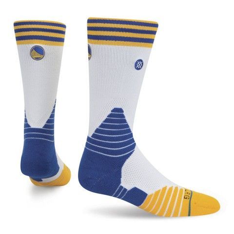Шкарпетки баскетбольні Stance NBA Golden State Warriors Logo Crew Basketball Socks White M559D6LCWA-WHT, XL (46-50), В наявності, доставка 1-2 дні