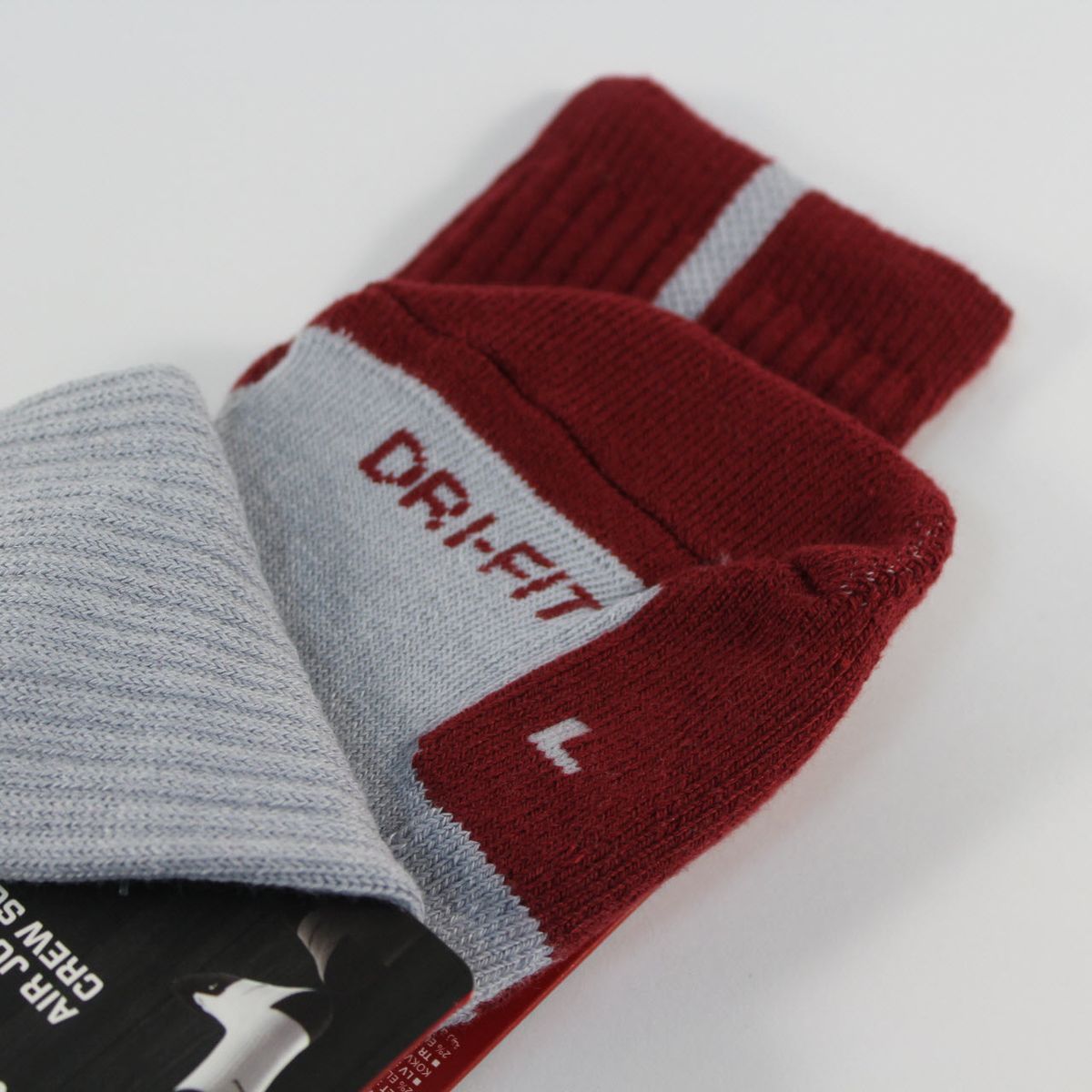Шкарпетки баскетбольні Jordan Dri-Fit Crew Basketball Socks Grey Red 530977-029, M (38-42), В наявності, доставка 1-2 дні