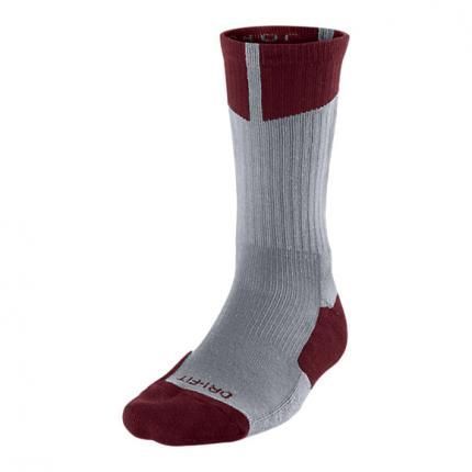 Шкарпетки баскетбольні Jordan Dri-Fit Crew Basketball Socks Grey Red 530977-029, M (38-42), В наявності, доставка 1-2 дні