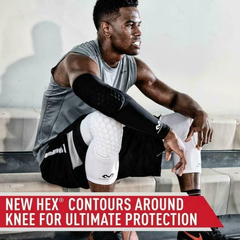 Наколінники баскетбольні McDavid 6446 HEX Leg Sleeves Black (пара), Youth, В наявності, доставка 1-2 дні