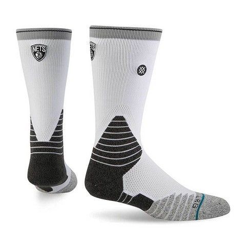 Шкарпетки баскетбольні Stance NBA Brooklyn Nets Logo Crew Basketball Socks White M559C5LCNE-GRY, L (42-46), В наявності, доставка 1-2 дні