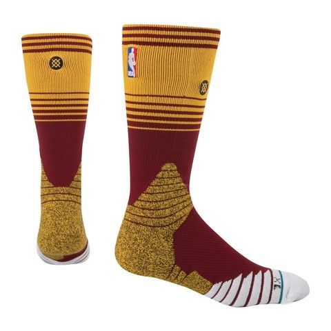 Шкарпетки баскетбольні Stance NBA Cleveland Cavaliers Core Crew Basketball Socks Yellow Red M559C5CCCA-RED, L (42-46), В наявності, доставка 1-2 дні
