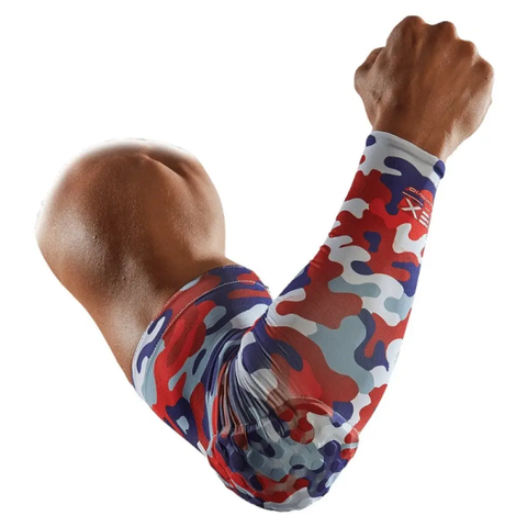 Нарукавник з захистом ліктя двохсторонній McDavid 6500PR HEX Reversible Shooter Arm Sleeve USA Camo White, S, В наявності, доставка 1-2 дні