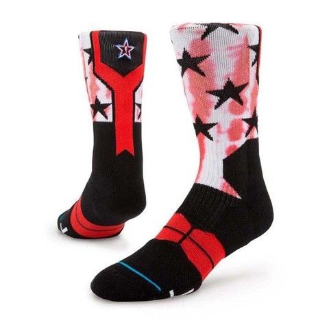 Шкарпетки баскетбольні Stance NBA All-Star West Crew Basketball Socks Black Red M9944ALW-RED, L (42-46), В наявності, доставка 1-2 дні