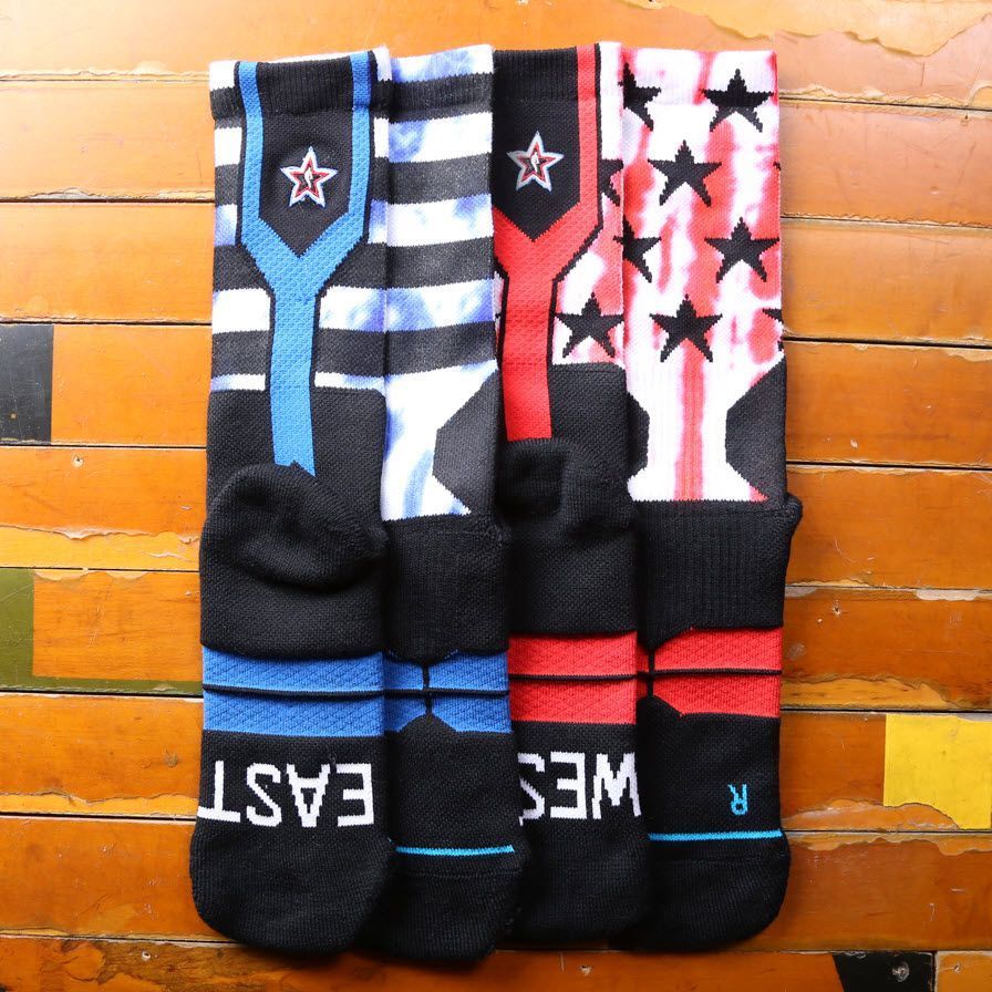 Шкарпетки баскетбольні Stance NBA All-Star West Crew Basketball Socks Black Red M9944ALW-RED, L (42-46), В наявності, доставка 1-2 дні