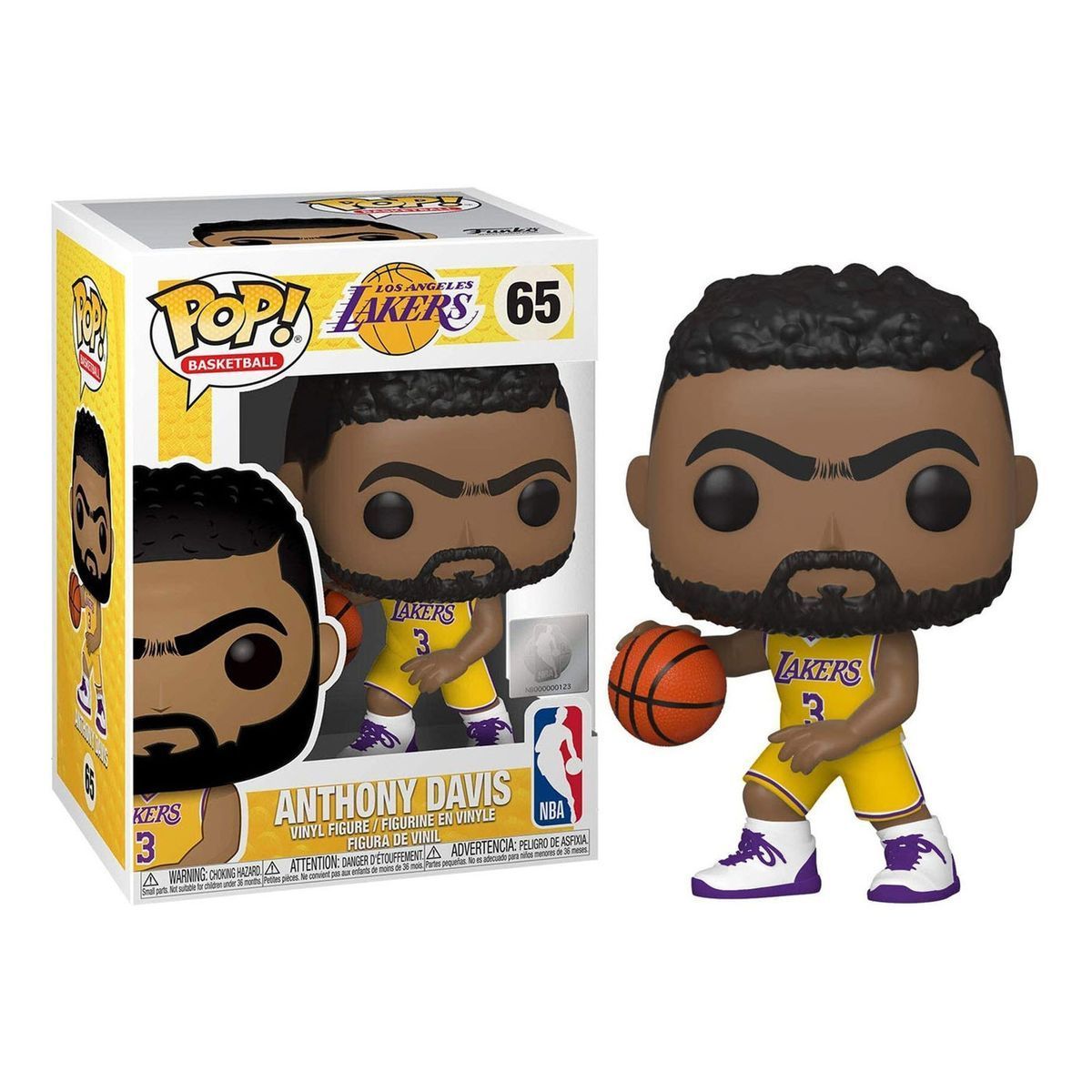 Колекційна фігурка Funko Pop NBA Anthony Davis #65 - Los Angeles Lakers Yellow (46548), 4'' (10 см), В наявності, доставка 1-2 дні