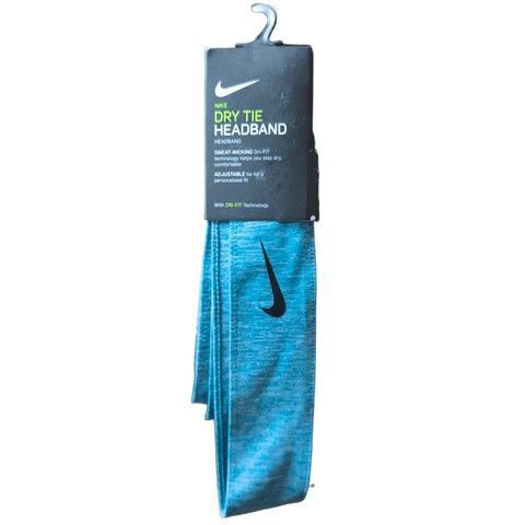 Пов'язка на голову Nike Dry Tie Dri-Fit Headband Teal NJNI03374OS, OneSize (універсальний), В наявності, доставка 1-2 дні