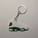 Брелок Jordan 13 Retro White Green, OneSize (універсальний), В наявності, доставка 1-2 дні