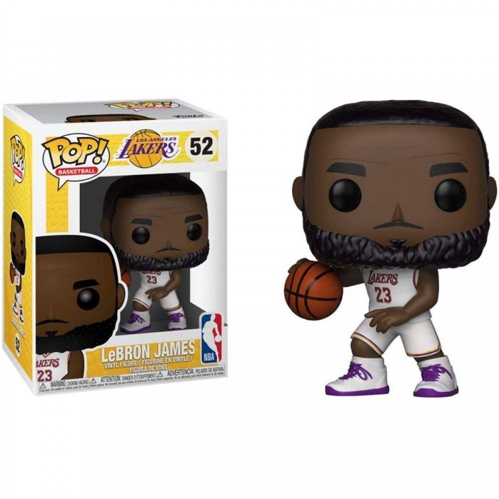 Колекційна фігурка Funko Pop NBA Lebron James #52 - Los Angeles Lakers White (37271), 4'' (10 см), В наявності, доставка 1-2 дні