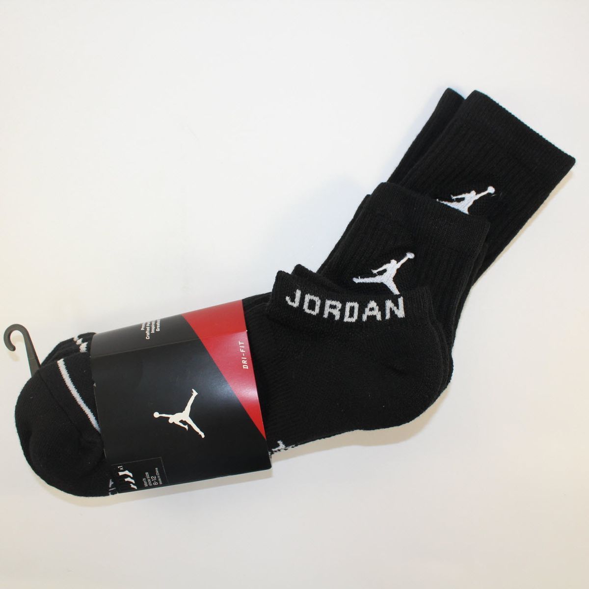 Шкарпетки Jordan Waterfall Dri-Fit 3Pk Socks Black SX6274-010 (3 пари), XL (46-50), В наявності, доставка 1-2 дні