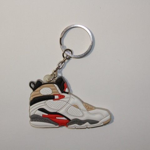 Брелок Jordan 8 Retro White, OneSize (універсальний), В наявності, доставка 1-2 дні