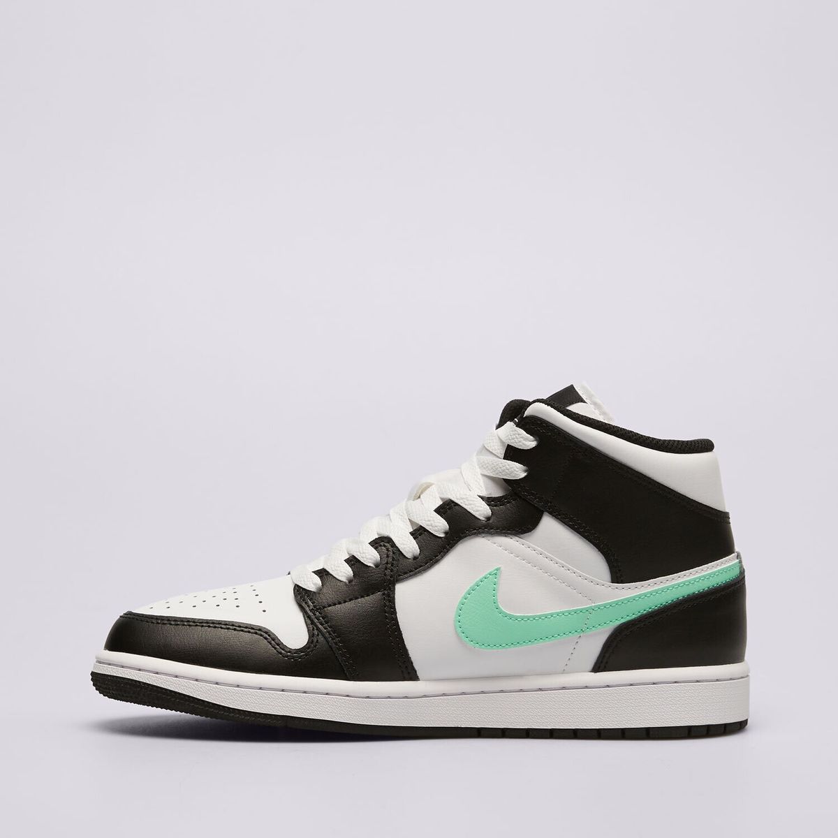 Кросівки Jordan 1 Mid White Green Glow DQ8426-103, 45, В наявності, доставка 1-2 дні