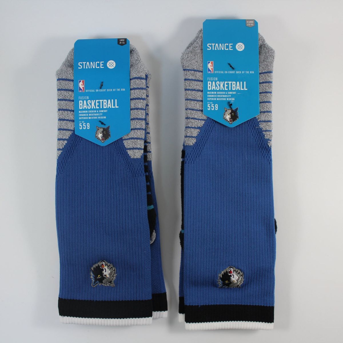 Шкарпетки баскетбольні Stance NBA Minnesota Timberwolves Logo Crew Basketball Socks Blue M559C5LCWO-BLU, L (42-46), В наявності, доставка 1-2 дні