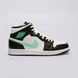 Кросівки Jordan 1 Mid White Green Glow DQ8426-103, 45, В наявності, доставка 1-2 дні