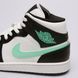 Кросівки Jordan 1 Mid White Green Glow DQ8426-103, 45, В наявності, доставка 1-2 дні