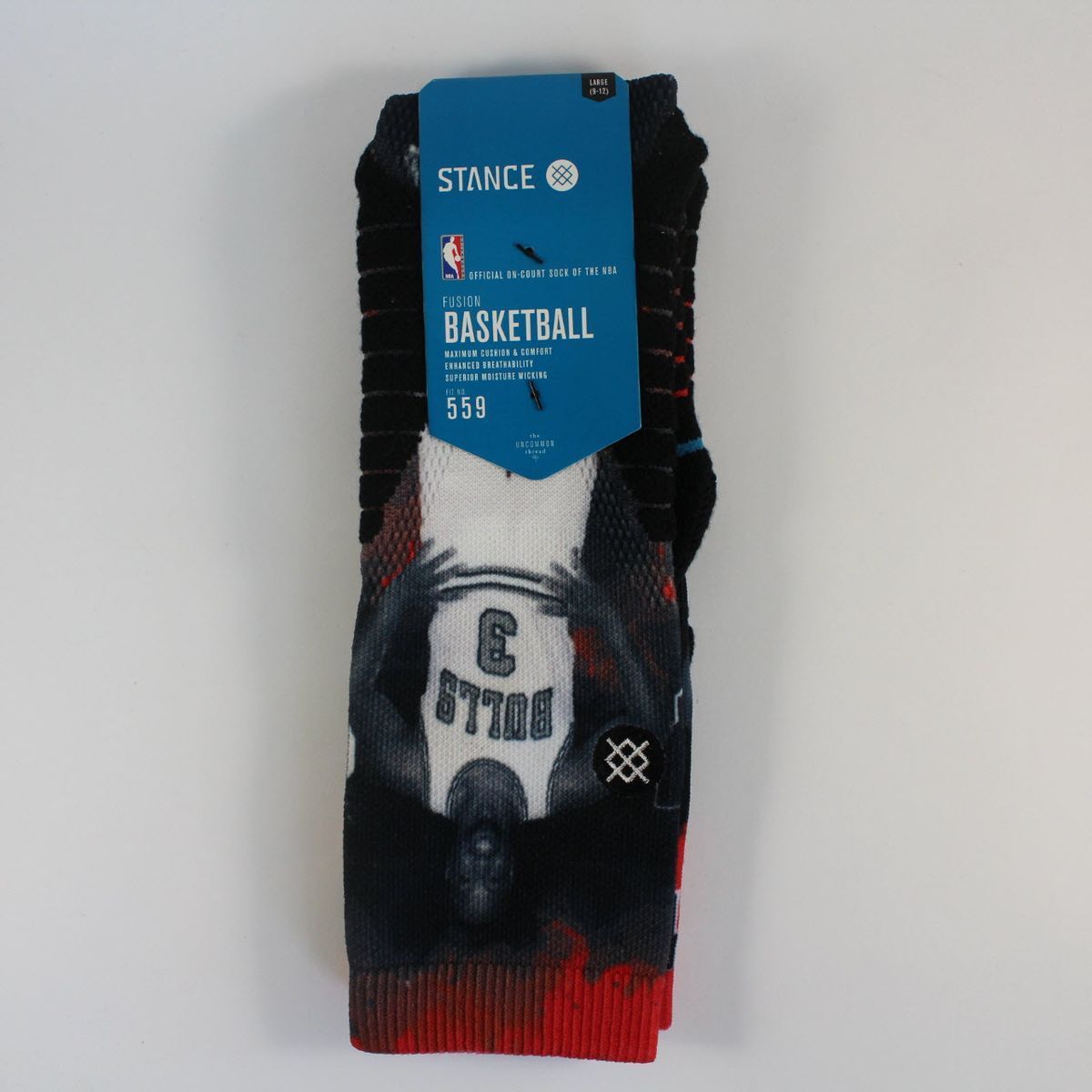Шкарпетки баскетбольні Stance NBA Dwayne Wade Chicago Bulls Crew Basketball Socks Red Black M559D6DWA-RED, L (42-46), В наявності, доставка 1-2 дні