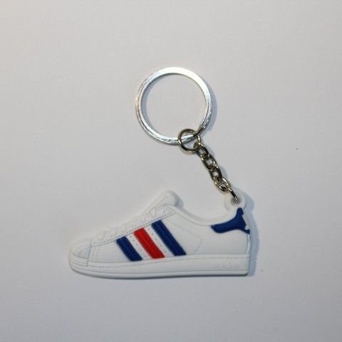 Брелок Adidas Superstar Originals White Red Blue, OneSize (універсальний), В наявності, доставка 1-2 дні