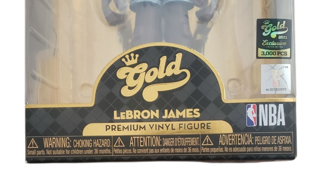 Колекційна фігурка Funko Gold NBA Lebron James - Los Angeles Lakers Blue (61872) - 30 см, 12'' (30.5 см), В наявності, доставка 1-2 дні